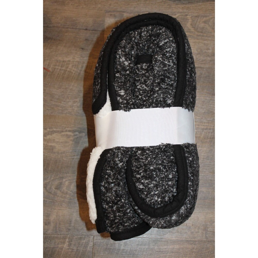 UGG REVERSIBLE PLUSH SHERPA LINED THROW HEATHER BLACK NEW! 50 X 70 - Picture 3 of 4